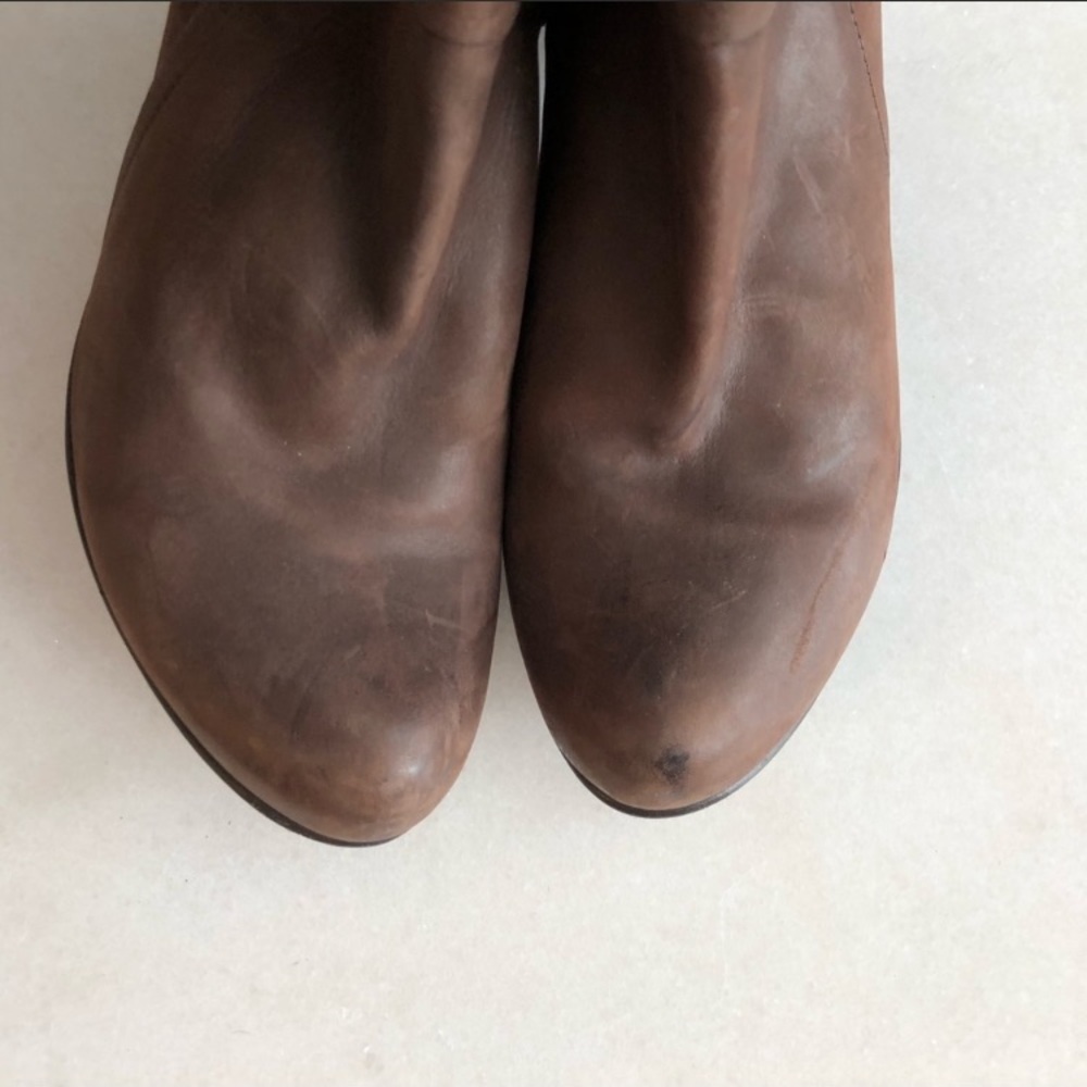 Coclico Brown Tall Leather Heeled Boots